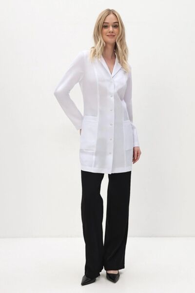 Халат женский 233 Streich, длинный рукав, белый, 44 - фото 5