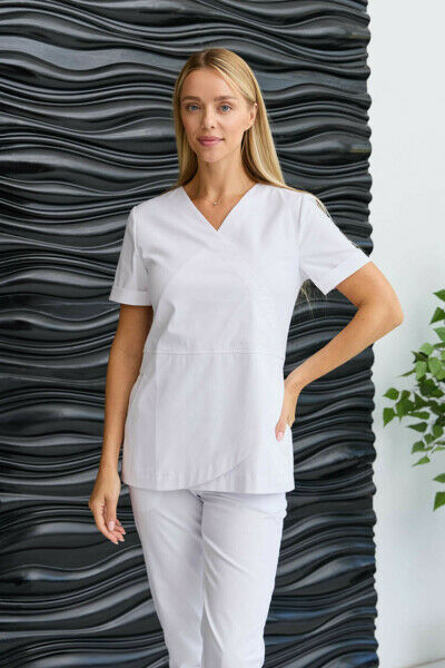 Туника женская Dr. Nice, короткий рукав, белый, 42 - фото 1