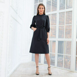 Платье Dr. Nice «Beauty» на пуговицах, черный, 42