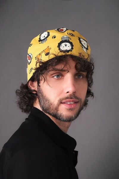 Шапочка медицинская, принт 