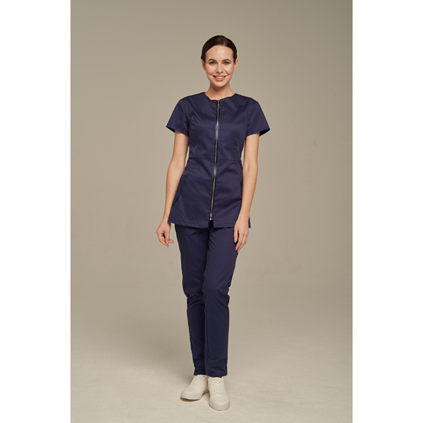 Туника женская Dr. Nice на молнии, без воротника, синий, 52 - фото 0