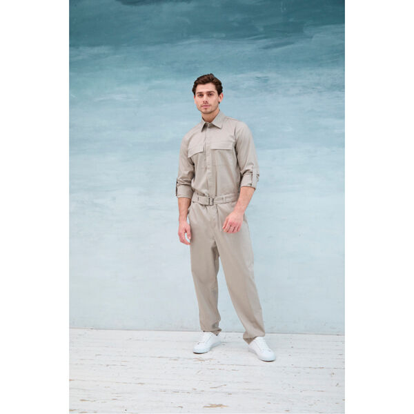 Комбинезон мужской Dr. Nice, с поясом с пряжкой, бежевый, 52 - фото 1