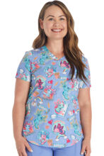 Топ женский Cherokee CK664, принт "Аксолотль", 5XL