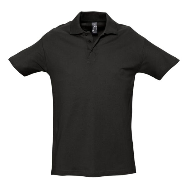 Рубашка поло мужская SPRING 210, черная, размер 5XL - фото 0