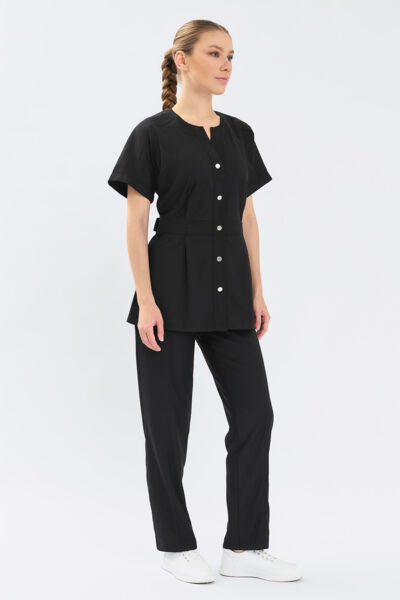 Рубашка женская Тезис TZ462, черный, 44 - фото 3