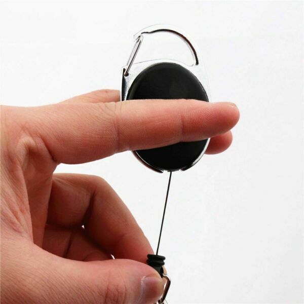 Держатель для бейджа с рулеткой, черный - фото 2