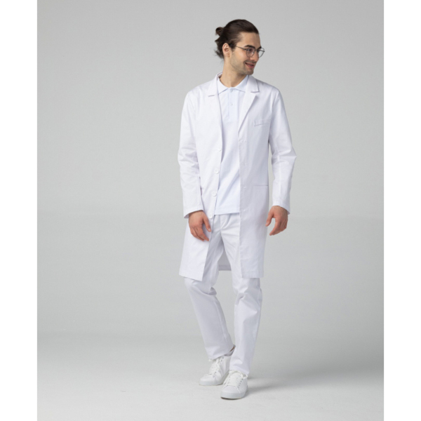 Халат мужской укороченный, белый, 52 - фото 1