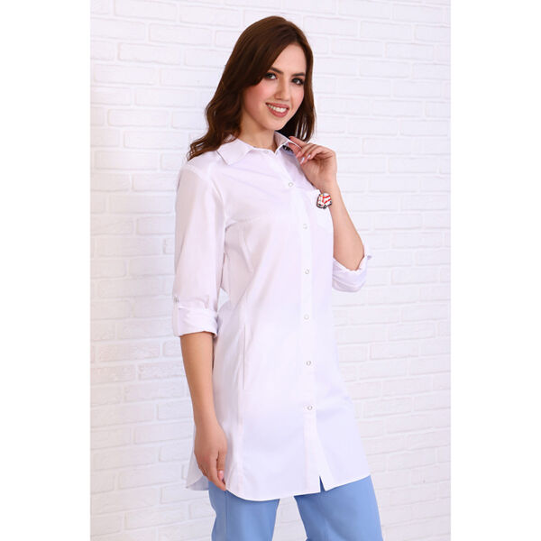 Халат женский 256 Ultra, длинный рукав, белый, 56 - фото 1