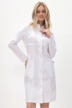 Халат женский 292 Ultra, длинный рукав, белый, 42