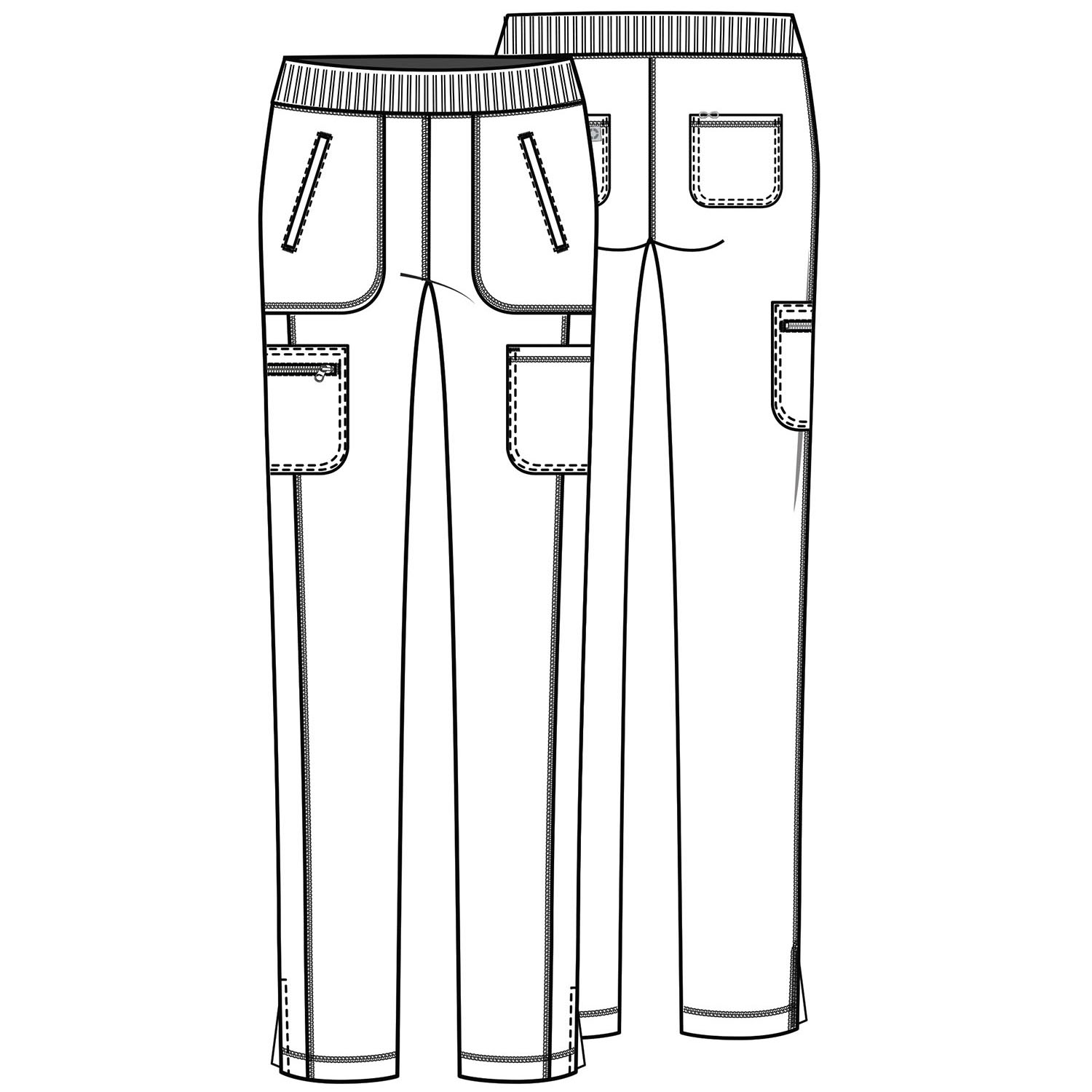 Брюки женские Cherokee CK065A, винный, 4XL