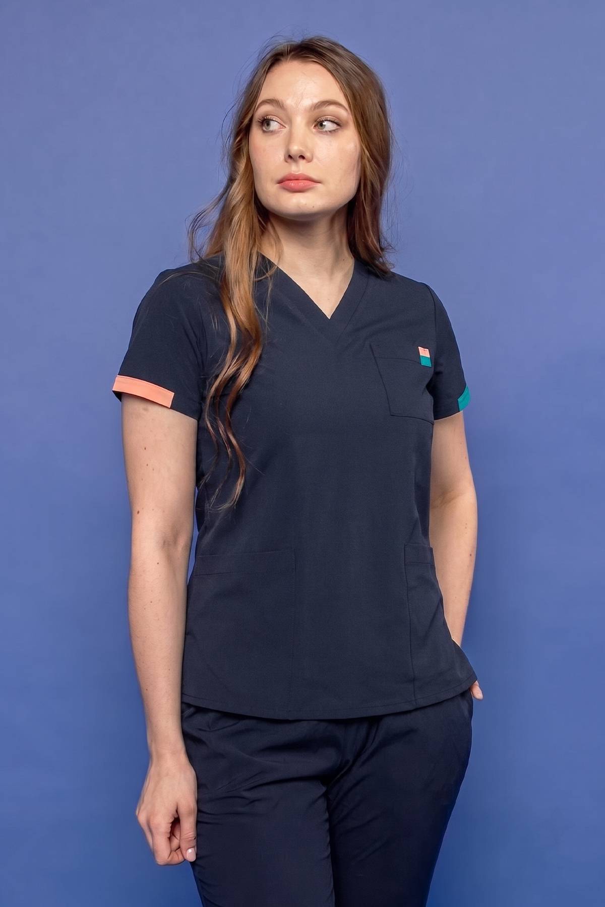Туника медицинская женская Pulse 254 Alabama R148, нэви, XXL