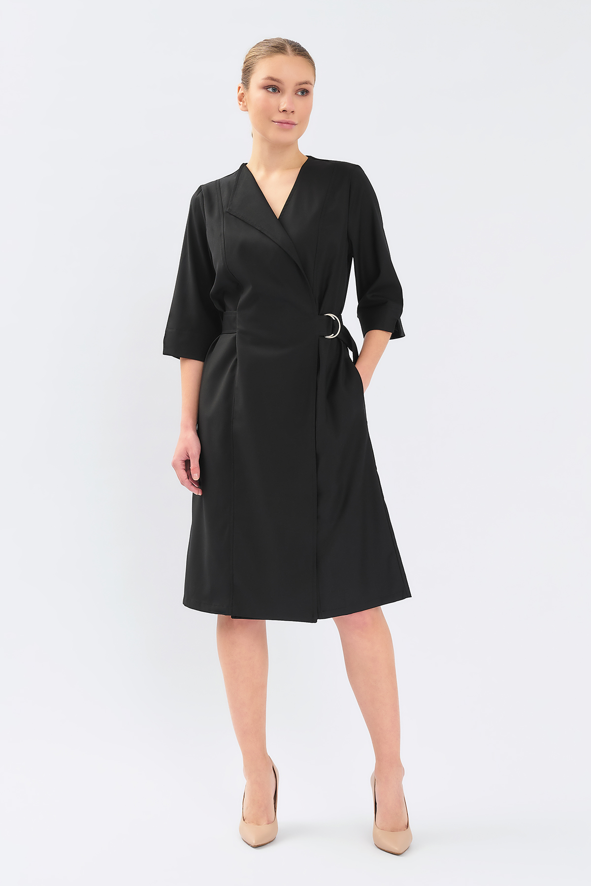 Халат-платье Тезис TZ150, черный, 46