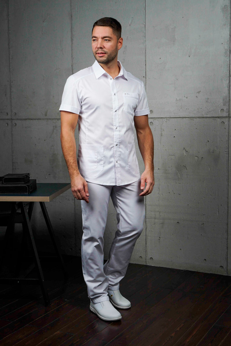 Блуза мужская «Терапи», белая, 46