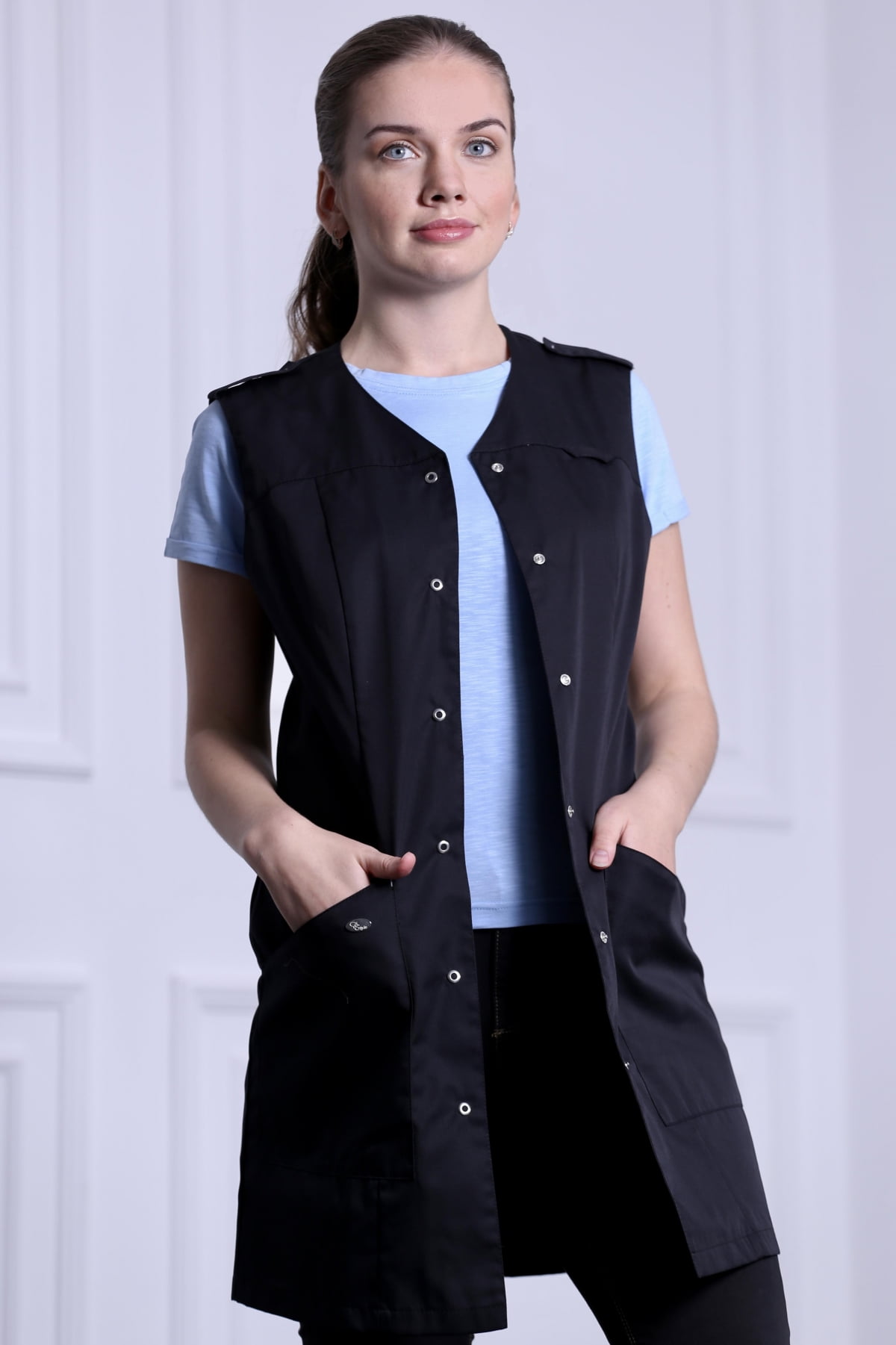 Блуза женская «Локон», черный, 54