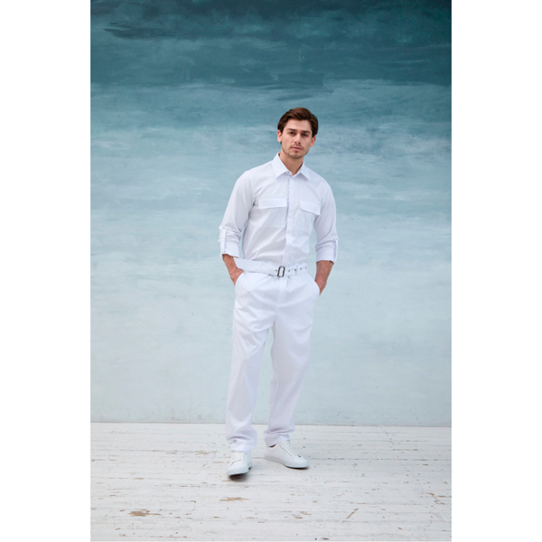 Комбинезон мужской Dr. Nice, с поясом с пряжкой, белый, 54