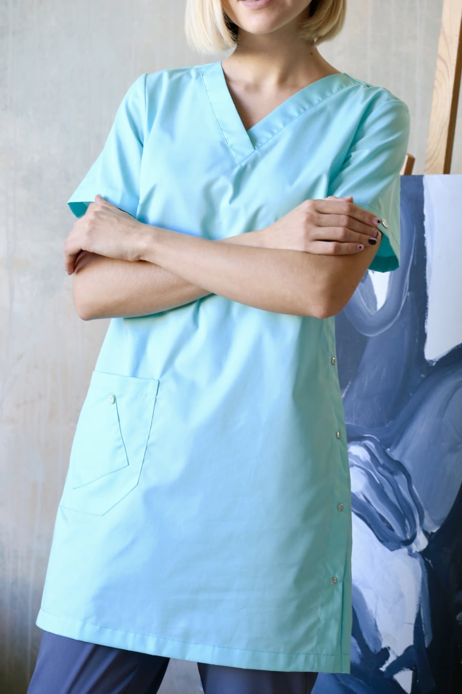 Блуза женская «Лонга», мята, 40