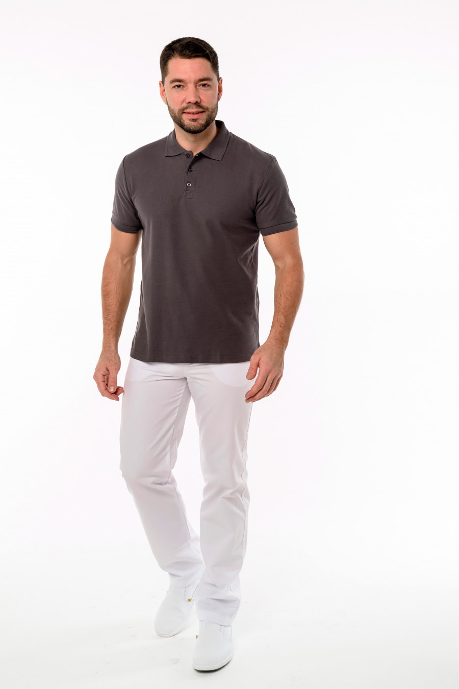 Поло мужское, серый, 54