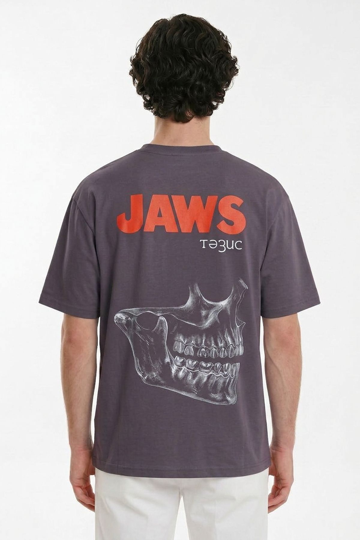 Футболка мужская Тезис TZ510, принт "JAWS", softone, графит, 50-52