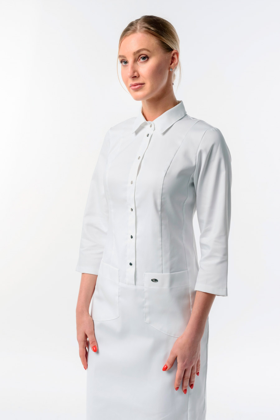 Халат женский «Элина», белый, 42