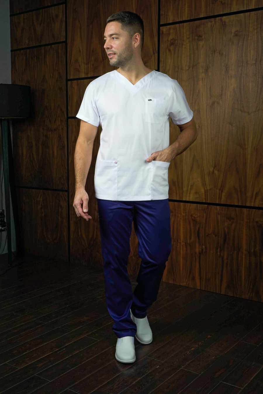 Блуза мужская «Крош», белая, 48