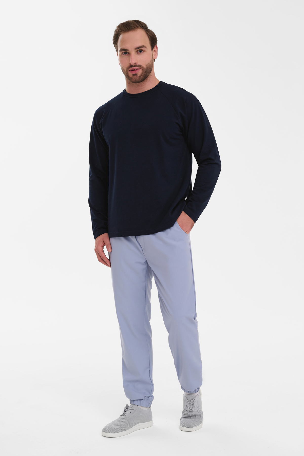 Лонгслив мужской Тезис TZ512, темно-синий, 52