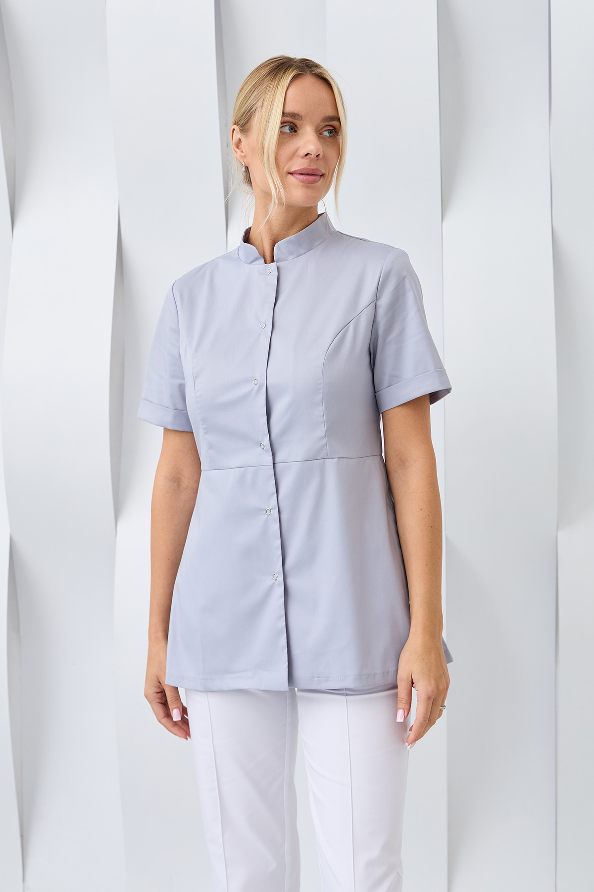 Туника женская Dr. Nice на кнопках, серый, 50