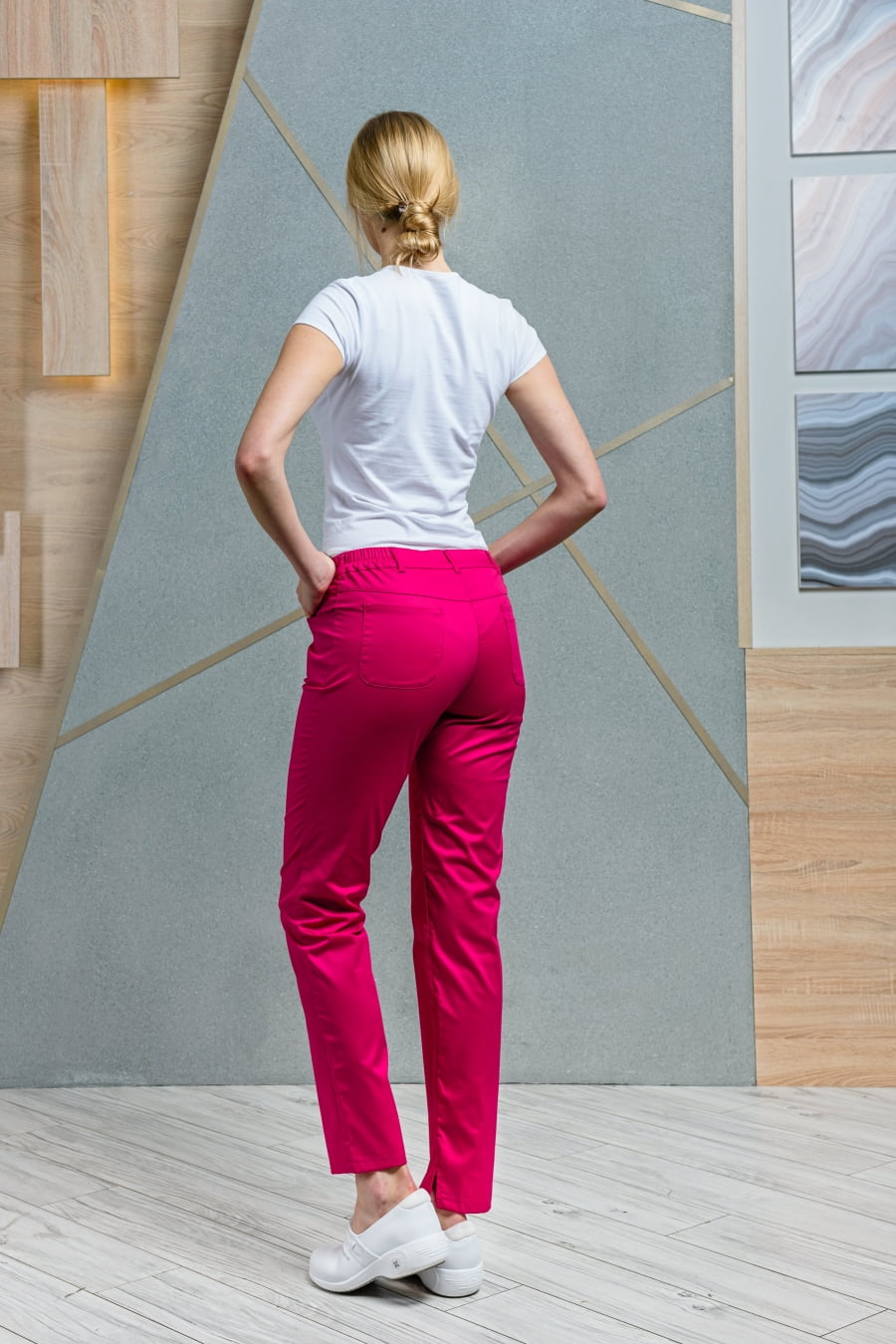 Брюки женские «Слим», фуксия, 44