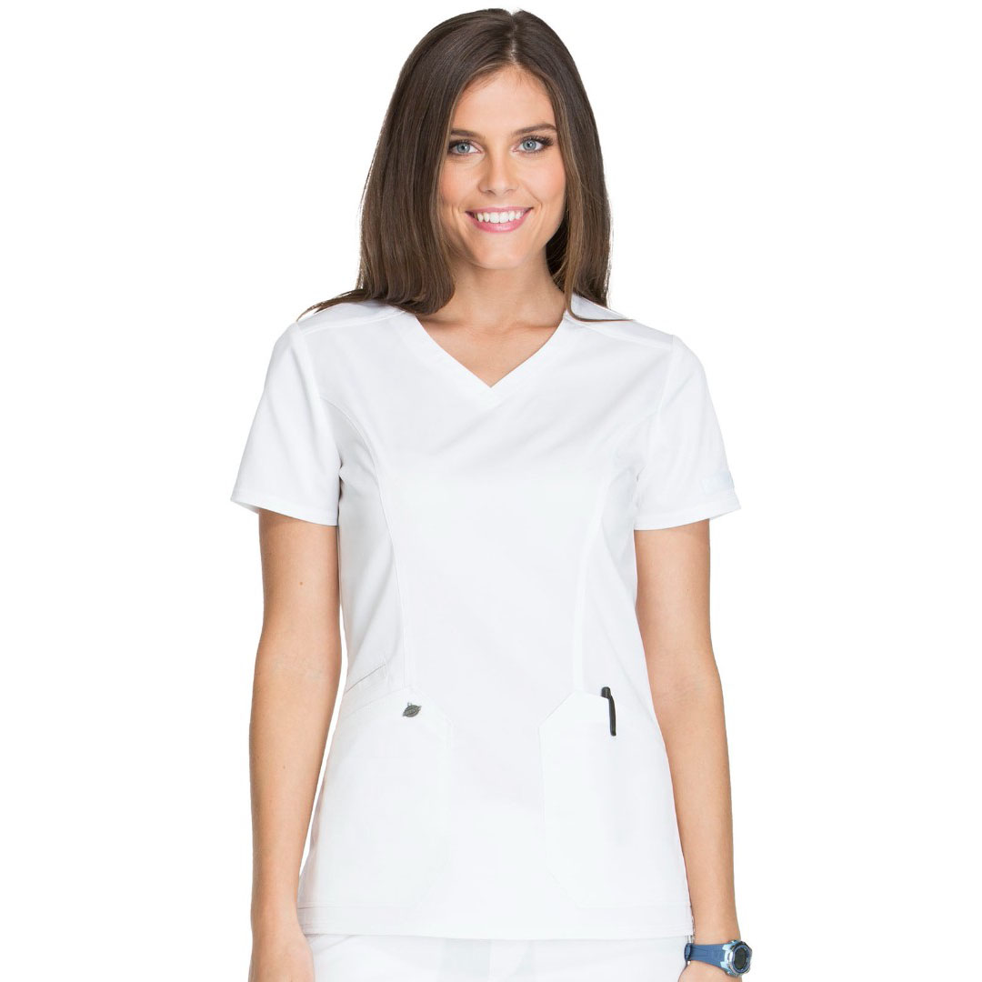 Топ медицинский женский Dickies DK803, белый, XXS