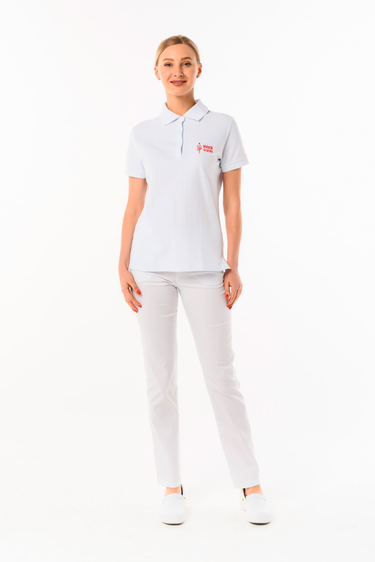 Поло женское, белый, 46