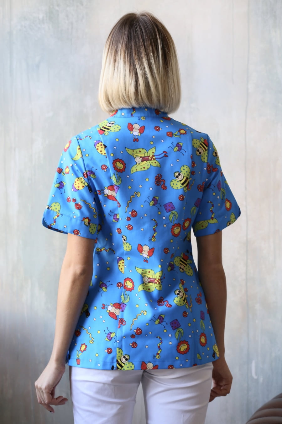 Блуза женская «Педиатр», синий, 54