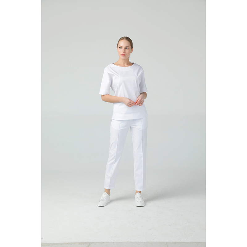 Брюки женские Dr. Nice «ШОВ», белый, 54