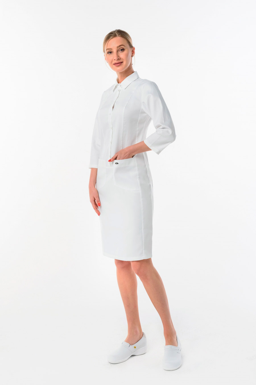 Халат женский «Элина», белый, 42