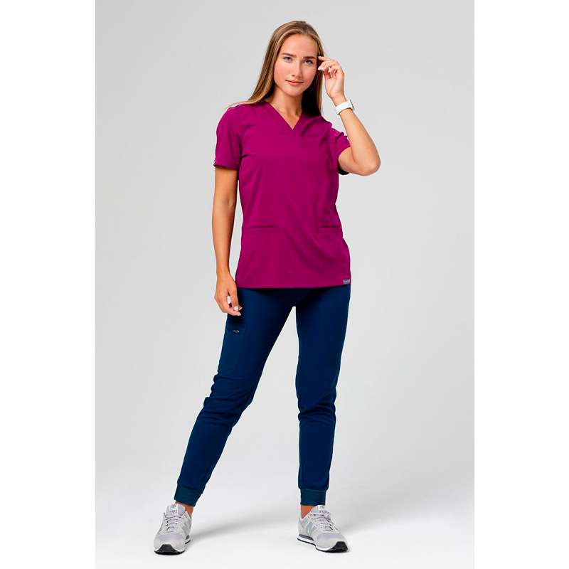 Топ медицинский женский OLIVIA, бордовый, 44