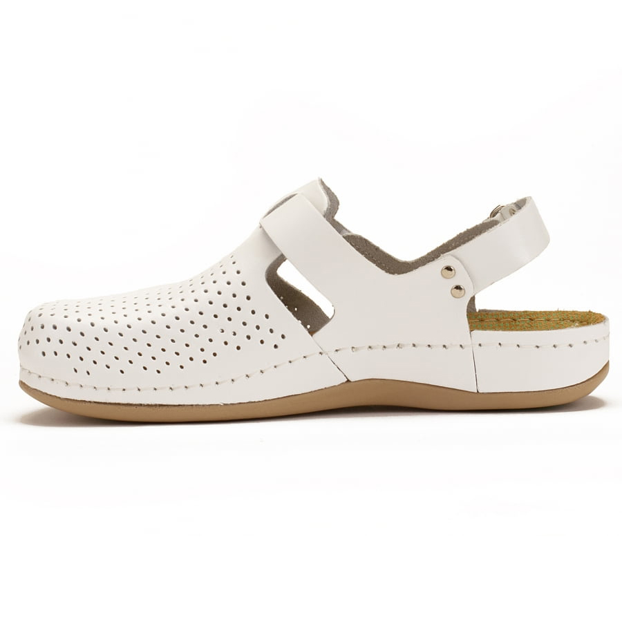Тапочки-сабо Леон 951, женские, белые, 40