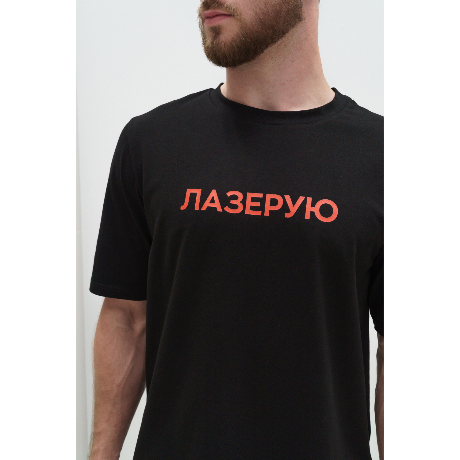 Футболка унисекс Тезис TZ111, принт "LAZER", черный, 54-56