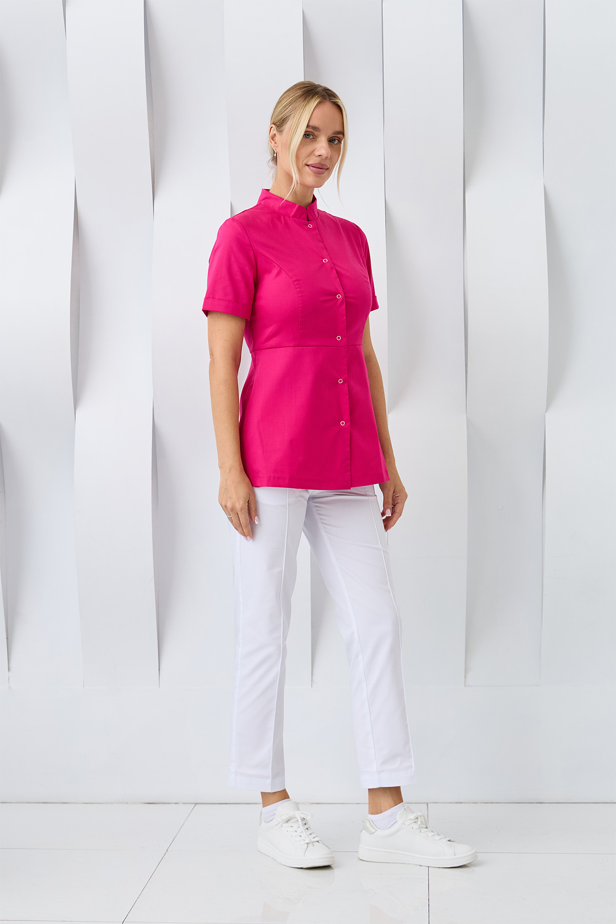 Туника женская Dr. Nice на кнопках, малиновый, 54