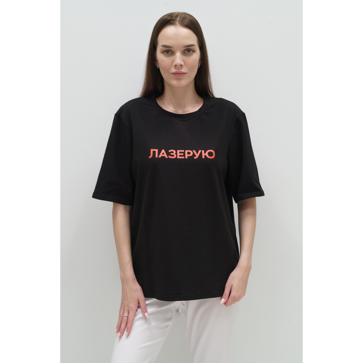 Футболка унисекс Тезис TZ111, принт "LAZER", черный, 54-56