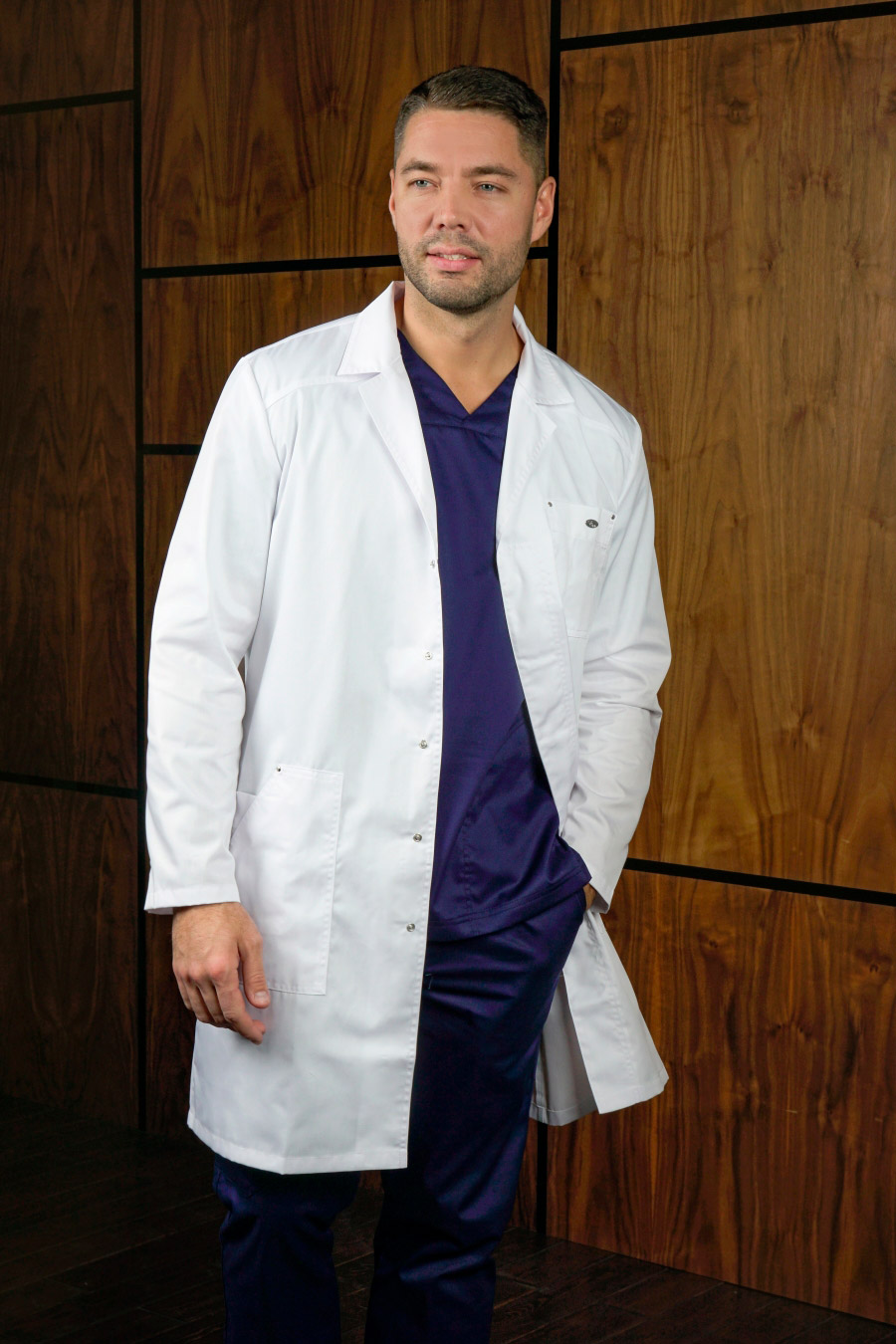 Халат мужской «Практик», белый, 48