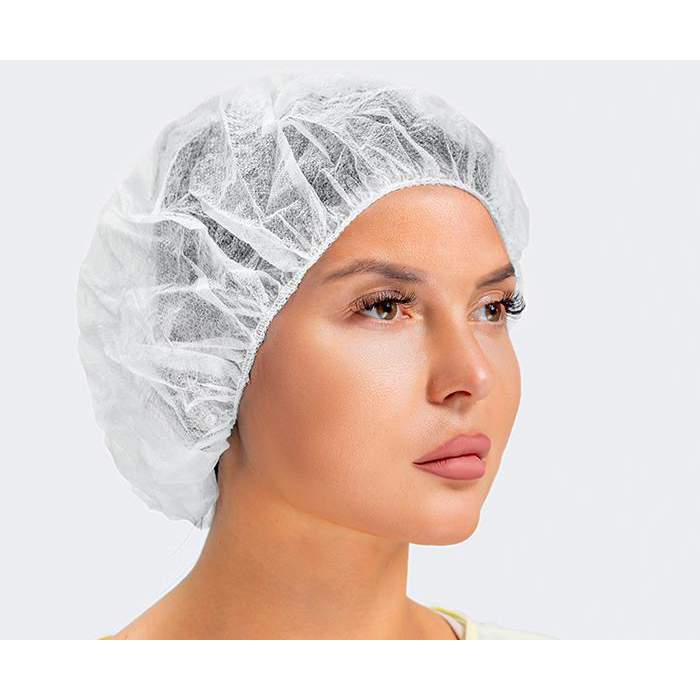 Bouffant Caps - шапочка-шарлотка, белая, 100 шт