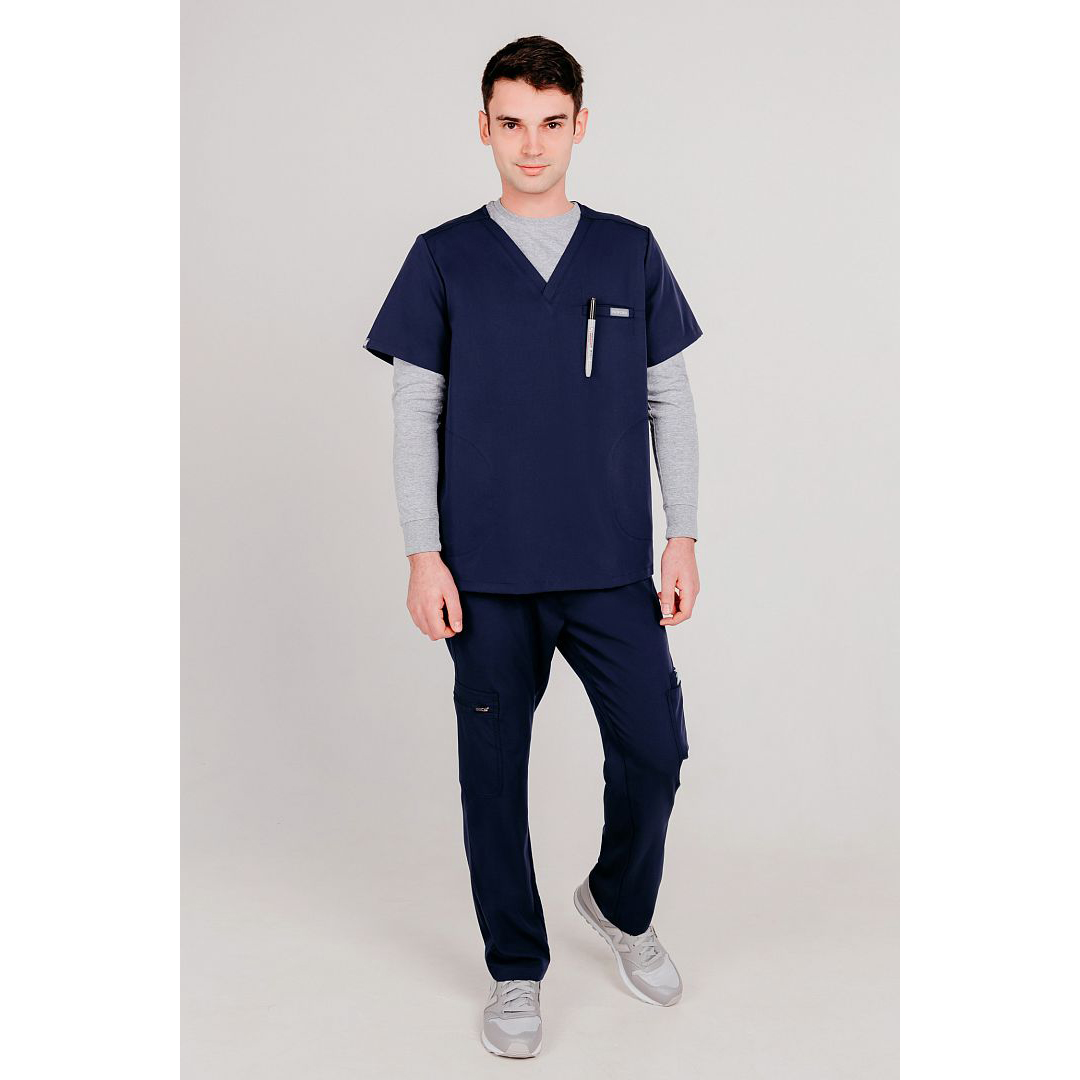 Топ медицинский мужской Frank, синий, S