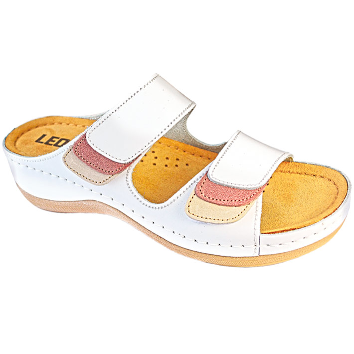 Тапочки-сабо Леон 904, женские, белые, 40