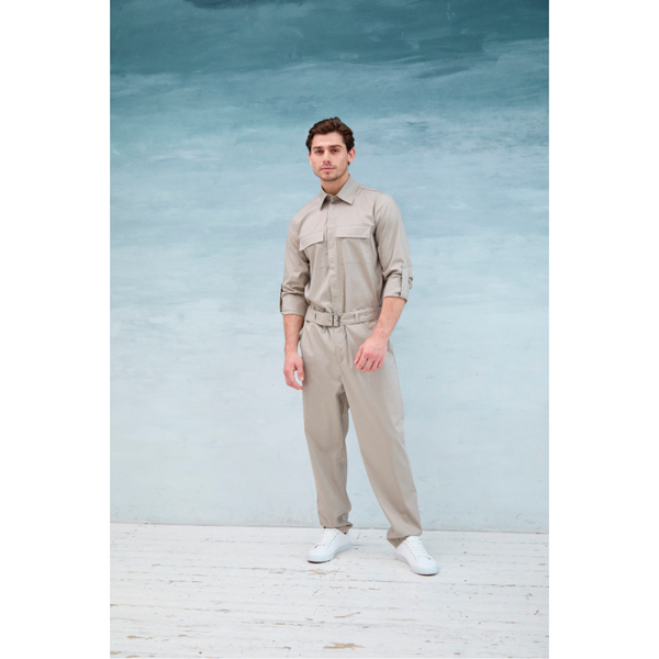 Комбинезон мужской Dr. Nice, с поясом с пряжкой, бежевый, 50