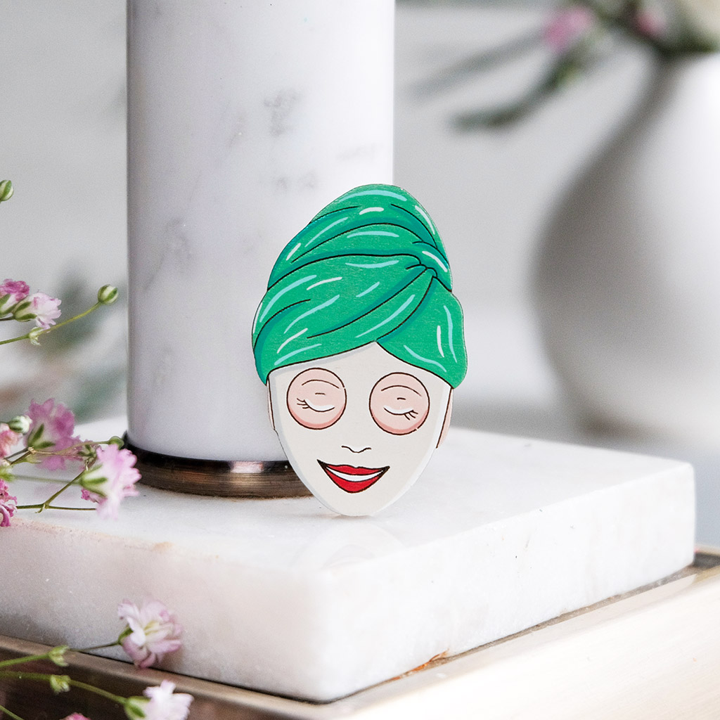 Значок "Маска на лицо" белый