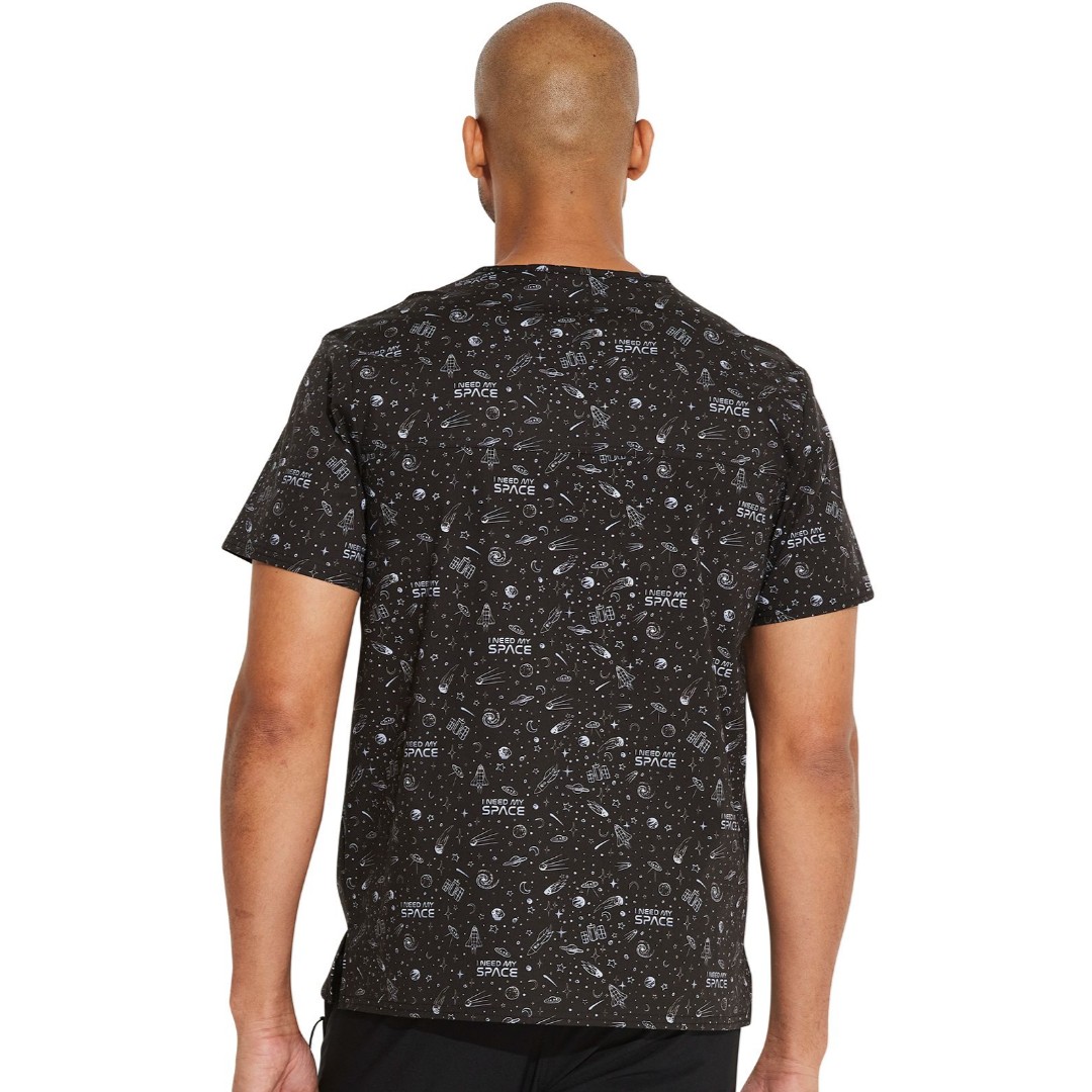 Топ мужской Cherokee CK692, принт "Космос", серый, S