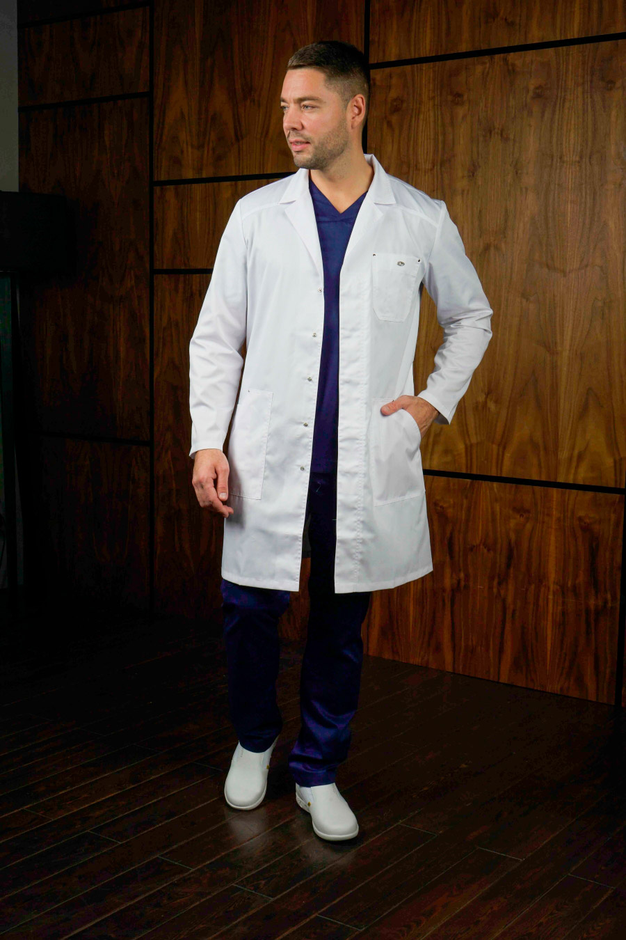 Халат мужской «Практик», белый, 46