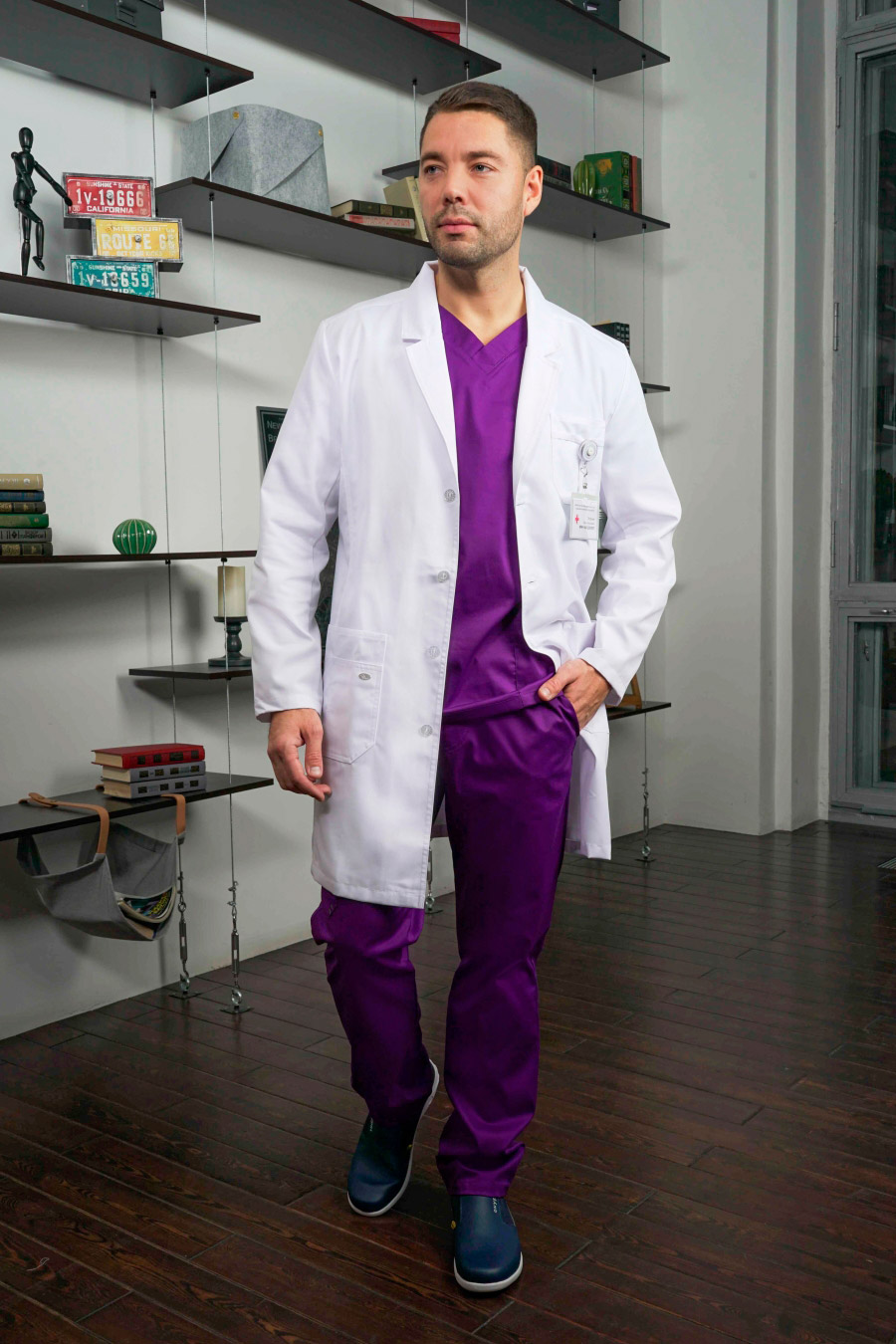 Халат мужской «ВИП», белый, 44