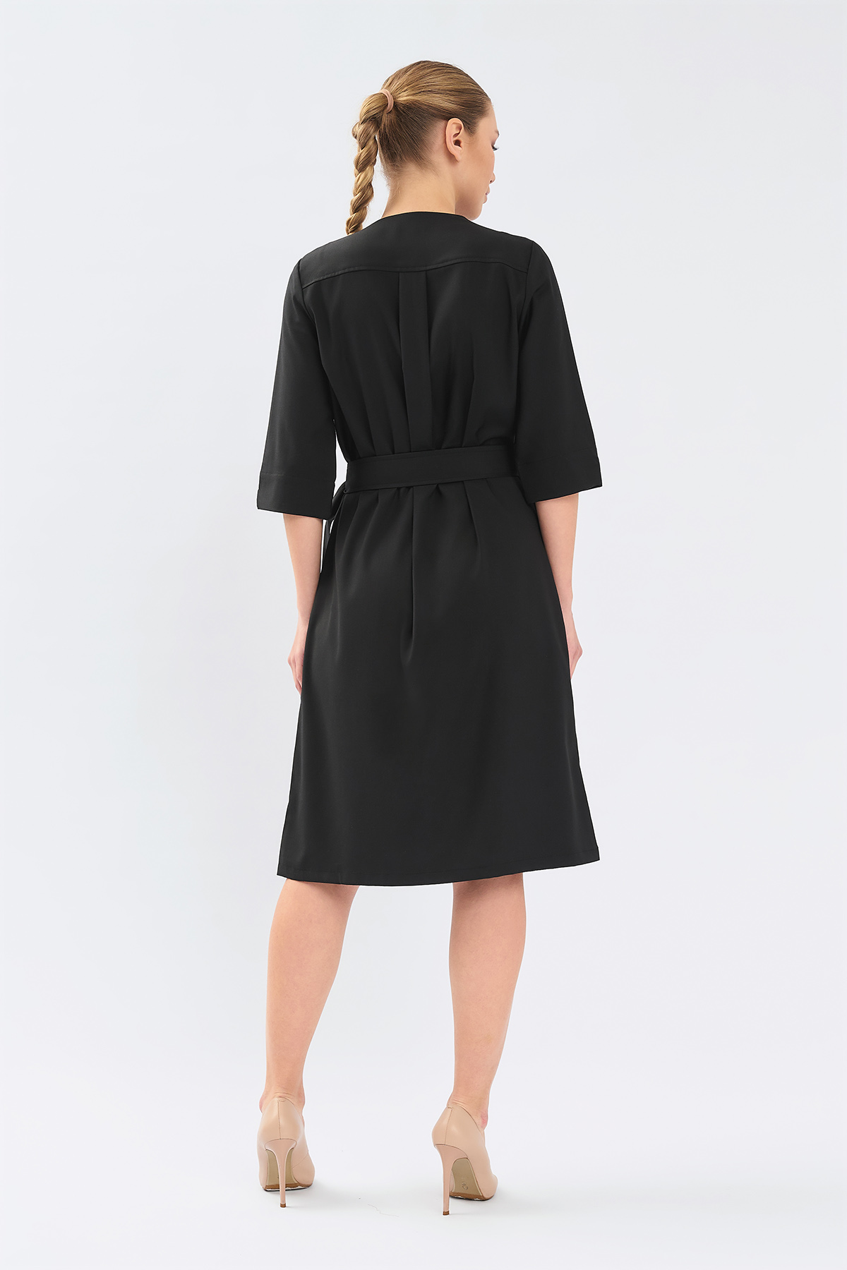 Халат-платье Тезис TZ150, черный, 46