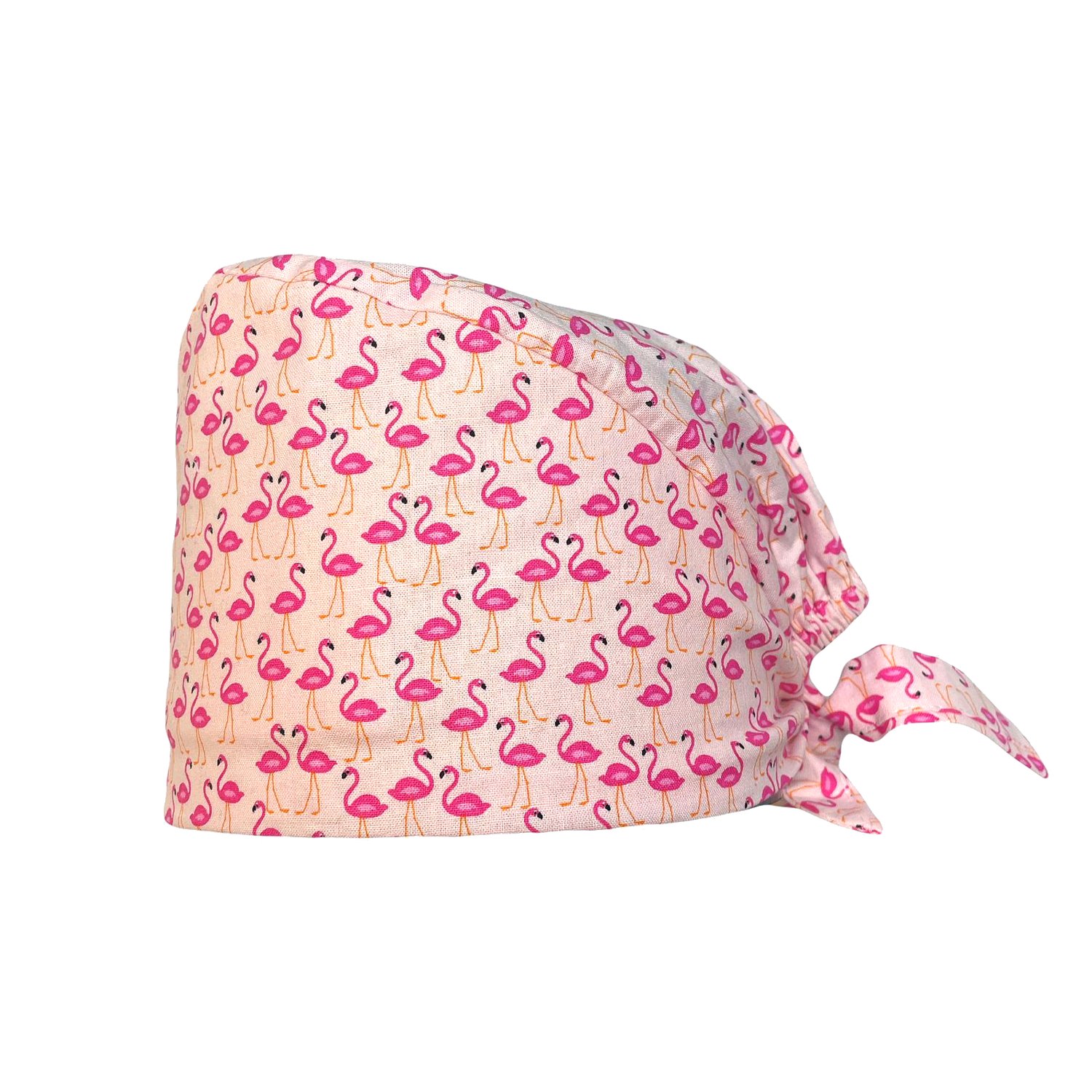 Шапочка медицинская, принт "Фламинго", розовый