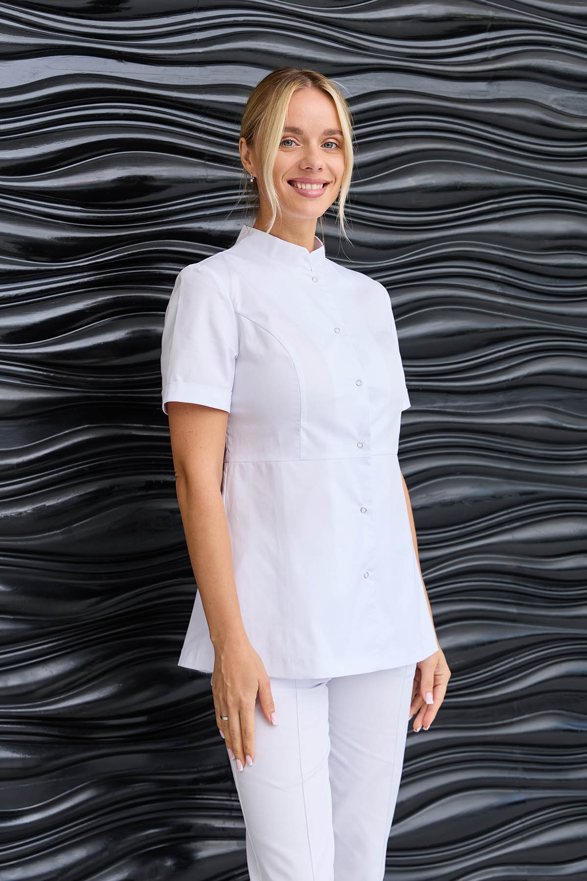 Туника женская Dr. Nice на кнопках, белый, 50