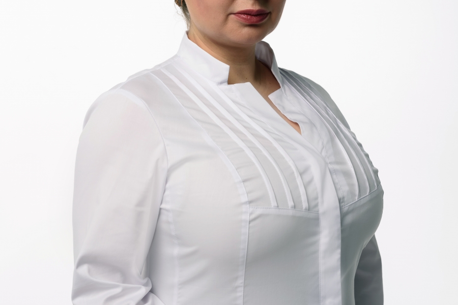 Халат женский «Параллель», белый, 40